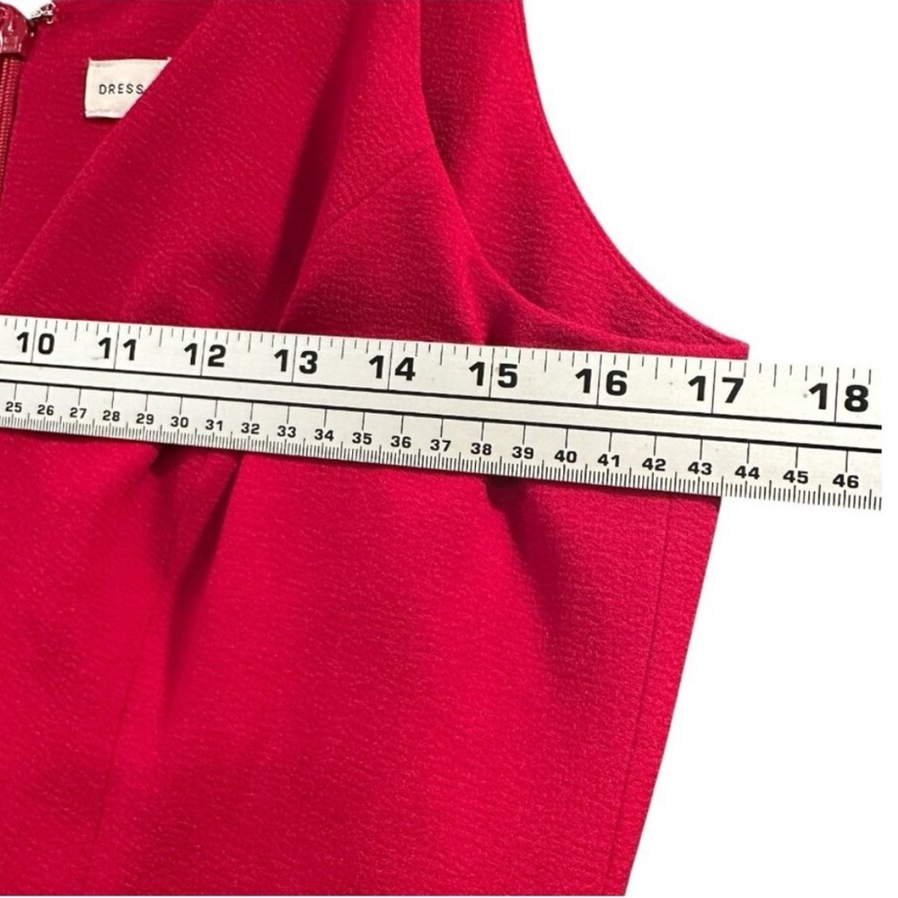 NWT Dress the Population Alicia Cocktail Midi Dress Mixed Media Chiffon Size L - Picture 9 of 10